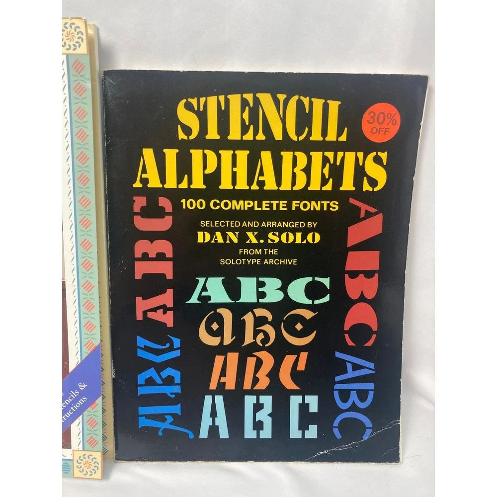 Vintage Stencil Books Lot of 3 Country Living Alphabets Greeting Cards Crafts